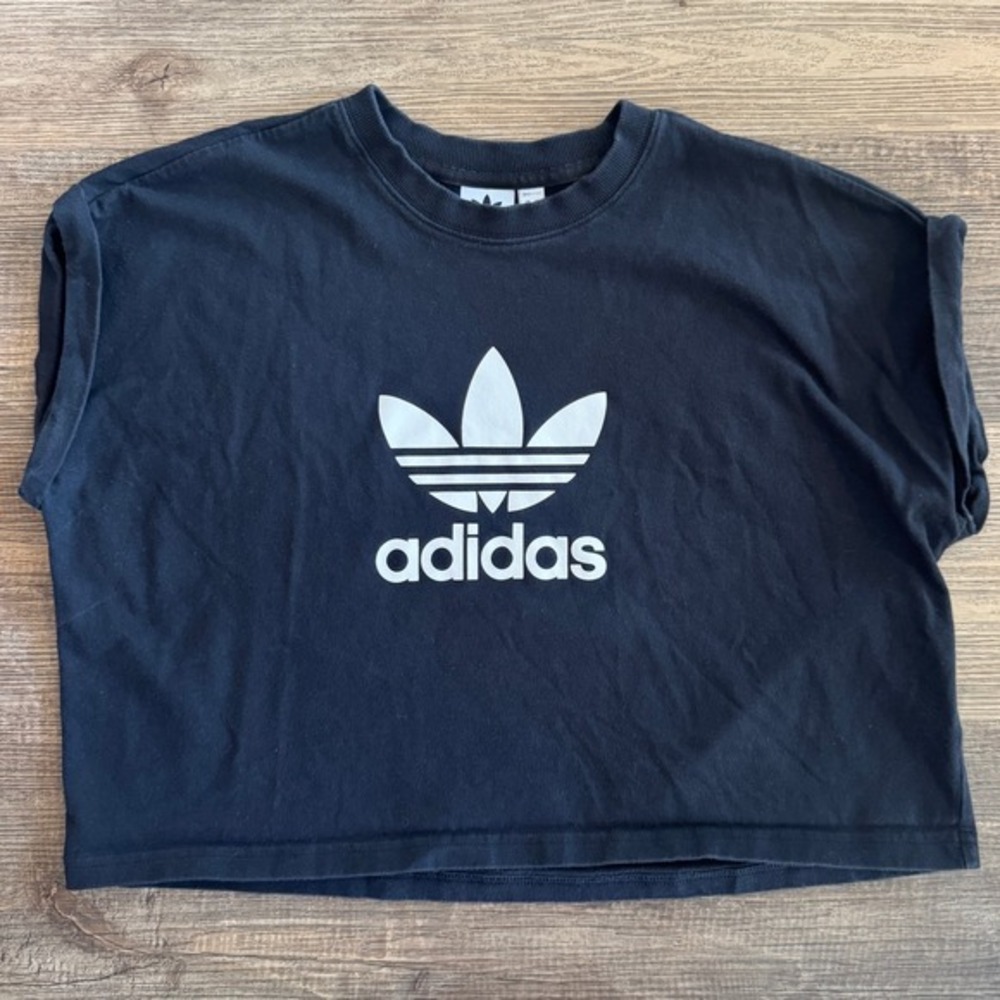 Women's Adidas‎ Originals Trefoil Black Cropped T-Shirt